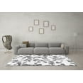 thumbnail image 3 of Ahgly Company Indoor Square Abstract Gray Modern Area Rugs, 4' Square, 3 of 4