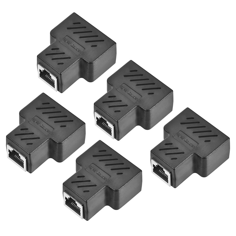 RJ45 Splitter Coupler Inline Connector 1 to 2 Splitter Cat7 Cat6 Cat5e