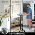 thumbnail image 3 of VIVO Pneumatic 28" x 16" Over Sofa Laptop Table, Mobile Desktop, Black, 3 of 8