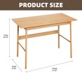 thumbnail image 3 of WGYPRIME 41.33" Bamboo Computer Desk, Modern Farmhouse Style Gaming Desk, Simple Work Desk for Home Office, 3 of 8
