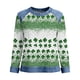 thumbnail image 5 of TaTaai 2026 Spring St Patrick Day Solid Color Top for Women Long Sleeve Patchwork Round Neck Casual Blouse Soft Comfy Shirt Daily Holiday Celebration Outfits Gift, 5 of 5