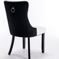 thumbnail image 5 of Nailhead Trim Decoration, Comfortable Shape / White+Black American Dining Chair Set, 5 of 7