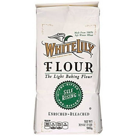 White Lily Self-Rising Bleached Enriched Pre-Sifted Flour, 32 Ounce