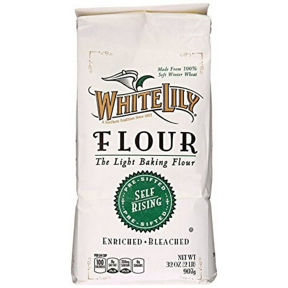 White Lily Self-Rising Bleached Enriched Pre-Sifted Flour, 32 Ounce