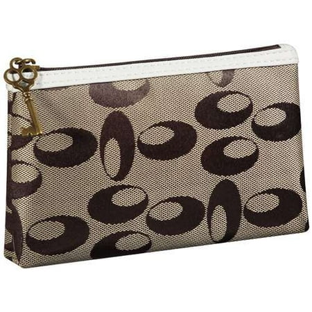 Modella: Beige Printed Cloth With Skeleton Key On Zipper Travel Bag, 1 ct