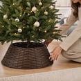 thumbnail image 6 of Woven Basket Christmas Tree Skirt,16 Inch Small Christmas Tree Cover with Farmhouse Design,Rustic Christmas Decorations for Home,1 Pack, 6 of 6