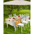 thumbnail image 3 of Fall Tablecloth with Umbrella Hole and Zipper Maple Leaf Pumpkin Rectangle Outdoor Tablecloths 60x102 Outside Table Cloths Flowers Leaves Patio Table Cover for Fall Thanksgiving Outdoor Picnic Garden, 3 of 6