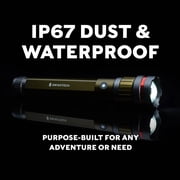 (2 pack) Swiss Tech Zuverlässig LED Flashlight with Power Bank, 6500 Lumens, Dual Power Rechargeable and AA Batteries