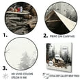 thumbnail image 3 of Designart "Winter Landscape Scenery With Camping Tent" Camping Travel Floater Framed Wall Decor, 3 of 5