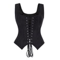 thumbnail image 6 of Women's Sleeveless Western Cowgirl Rodeo Outfit Lace Up Vests Tops Renaissance Business Casual Country Concert Costume Outfits, 6 of 9