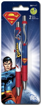 SUPERMAN BRAND NEW DC COMICS 0080 GEL PENS 2 PACK 