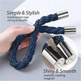 thumbnail image 4 of FZFLZDH 2 Pack Strong Magnetic Curtain Tiebacks Upgrade Nordic Simple Style Drape Tie Backs Double Color Weave Rope Knot Decorative Curtain Holdbacks for Home & Office Window Drapery, 4 of 6