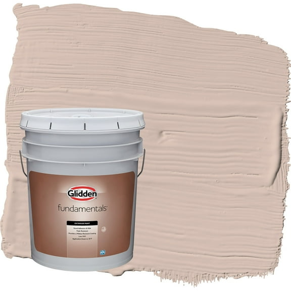 Glidden Fundamentals Wild Rice / Orange Flat Exterior Paint, 5 Gallon