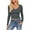 Gray, variant on AherBiu Going out Tops for Women V Neck Slim Fitted Stretch Cropped Basic Layer Top Tees Long Sleeve Shirt