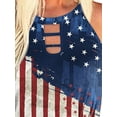thumbnail image 3 of DYMADE Women Independence Day Tops Printed Classic Sleeveless Halter Cami Tank, 3 of 4