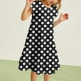 thumbnail image 2 of Glisme Summer Dress For Girls Casual Sleeveless Floral Dot Print Sundress Comfortable Playwear Outdoor Activities Gentle Princess Dress For Girl Size 10-11 Years,Black, 2 of 4
