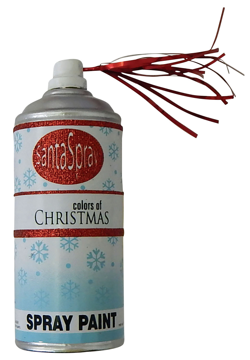 Christmas By Krebs Santa Can of Spray Paint Holiday Ornament Glass