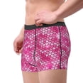 thumbnail image 2 of Salouo shiny with pink heart Print Men's Boxer Briefs,Breathable Underwear Elastic Waistband Briefs for Men-Small, 2 of 5