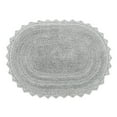 thumbnail image 2 of Better Trends 17" x 24" Oval Shape Bath Mat 100% Cotton Bathroom Rug Water Absorbent Bath Rug Machine Washable (Gray) Lilly Crochet Collection, 2 of 6