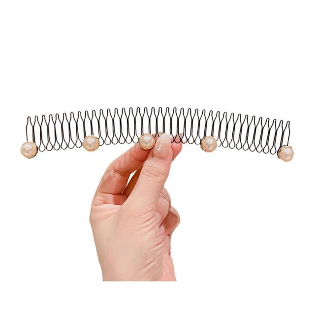 Invisible Hair Clips Flowers Invisible Hair Holder Hair Accessories Hair Finishing Fixer Comb White plum blossom