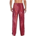 thumbnail image 3 of Disketp Abstract Red Marble Men'S Pajama Pants - Ultra Soft Fleece Sleep And Lounge Pants (Size: S-Xxl), 3 of 9