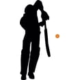 thumbnail image 2 of Cricket Silhouette Wall Decal by Wallmonkeys Peel and Stick Graphic (18 in H x 9 in W) WM289846, 2 of 4