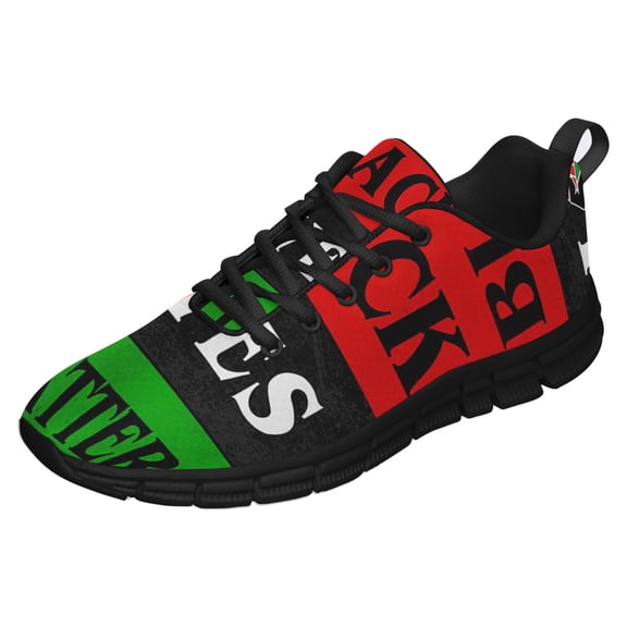 African And Proud Running Shoes Sneakers Mesh Black Size 3.5
