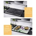 thumbnail image 3 of nqOlkjepod Large Induction Cooktop Protector Mat 24"x21", Purple Tulip Stove Top Covers for Electric Stove, Farmhouse Luxury Flowers Grey Checkered Stove Burner Cover Mats, Glass Top Stove Cover, 3 of 8