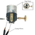 thumbnail image 5 of Royal Designs, Inc. 3 Way Vintage Turn Knob Lamp Socket for Incandescent LED Bulbs, Polished Brass, Set of 2, 5 of 8