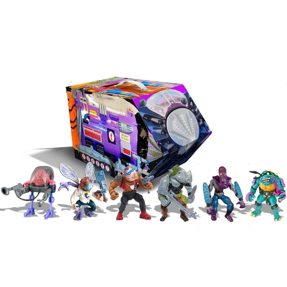 Playmates Teenage Mutant Ninja Turtles Retro Villains Mutant Module Action Figure Set, 6 Pieces