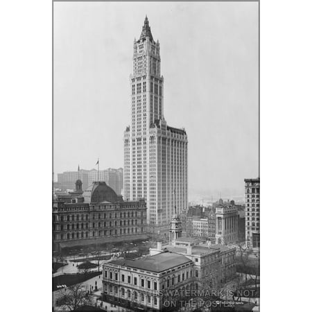24"x36" Gallery Poster, Woolworth Building c1913