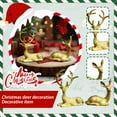 thumbnail image 3 of Gold Reindeer Decor Venados De Navidad Para Decoración Decorative Resin Deer Figurines Set of Two Tabletop Reindeer Christmas Decor as show One Size, 3 of 4