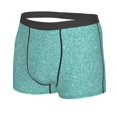 thumbnail image 2 of Balery Teal Green Glitter Men's Boxer Briefs, Soft and Breathable Cotton Underwear with nylon Waistband-Large, 2 of 9