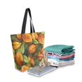 thumbnail image 2 of FORMRS Womens Canvas Tote Bag with Zipper Inner Pocket Shoulder Handbag, Green Retro Leaves, 2 of 7