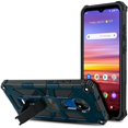 thumbnail image 3 of Value Pack + for Cricket Ovation, AT&T Radiant Max with Tempered Glass Hybrid Phone Case Magnet Mount Ready Grip Grids Kickstand Slim Shock Bumper Cover, 3 of 4