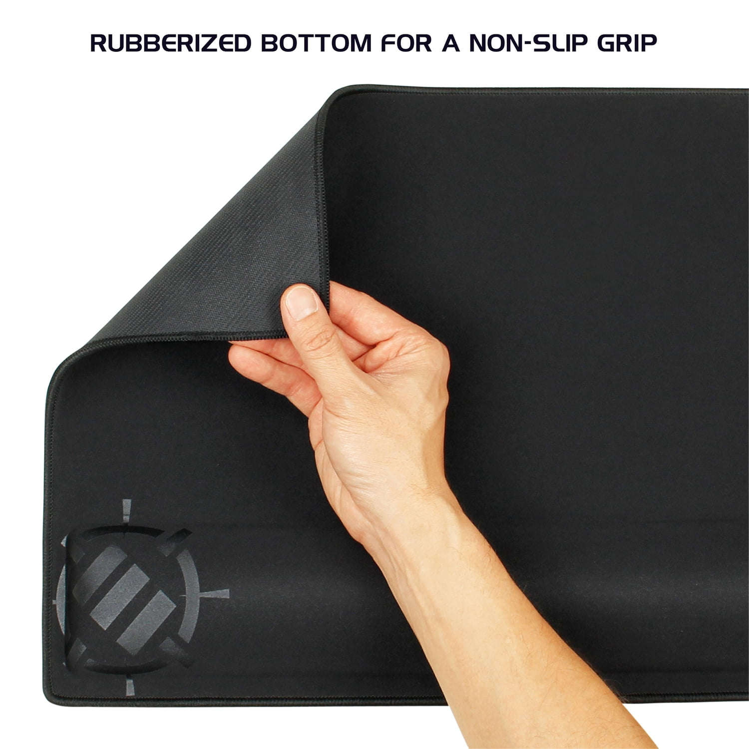 ENHANCE Large Extended Gaming Mouse Pad with Memory Foam Wrist Rest Support (31.5 x 13.78 x 1 inches) - Anti-Fray Stitching & Premium Soft Tracking Mat Surface (Black)