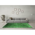 thumbnail image 3 of Ahgly Company Indoor Square Oriental Emerald Green Industrial Area Rugs, 7' Square, 3 of 4