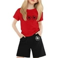 thumbnail image 1 of PMVFHDE T-Shirt à Manches Courtes Imprimé pour Enfants Garçons et Filles Rouge, 2-3 Ans, 1 of 4