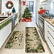 thumbnail image 4 of Decoraciones navideñas, 2 alfombras y tapetes de cocina navideños para el suelo, antideslizantes, decoración navideña, juego de tapetes de cocina, decoración navideña, 40 x 60 cm + 40 x 120 cm, tapete, 4 of 6