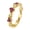 Pink, variant on Gold Plated Enamel Heart Ring for Women Dainty Full Heart Band Ring Stackable Colorful Statement Jewelry Gift White Size 5