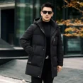 thumbnail image 2 of Chaqueta larga de plumón de seda de leche para hombre, chaqueta de invierno con relleno de plumón de pato para hombre, ropa de diseñador, abrigos ultraligeros para hombre, 2 of 4