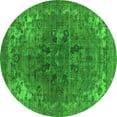 thumbnail image 1 of Ahgly Company Indoor Round Oriental Green Industrial Area Rugs, 4' Round, 1 of 4