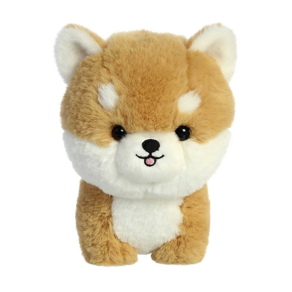 Aurora  7 in. Playful Teddy Pets Shiba Inu Unique Design Endless Play Stuffed Animal Plush Toy, Brown