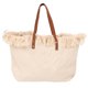 thumbnail image 4 of Bolso de hombro Nikou de algodón para mujer con borlas y asa superior beige, 4 of 15