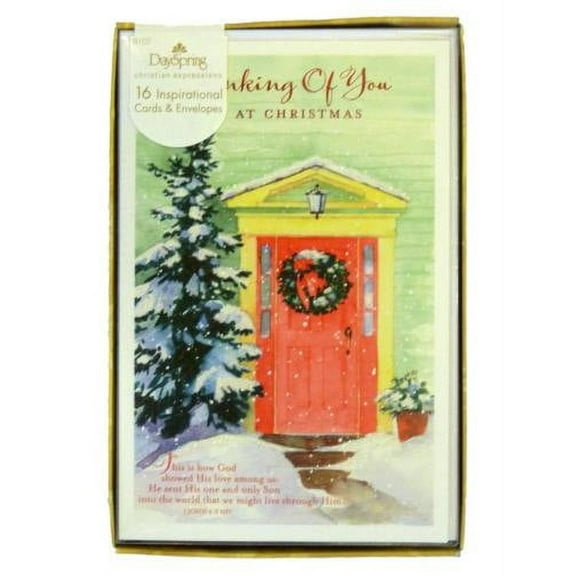 Dayspring Thinking Of You Christian Christmas Cards with Bible Verse