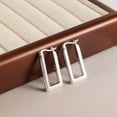 thumbnail image 6 of Lancharmed Silver Plated Cute Earrings for Womens,Rectangular Geometry Earring Unique Gifts, 6 of 7