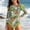 Green B, variant on SGFCWSX Girls One Piece Swimsuit Long Sleeve Print Rash Guard Bathing Suit for Kids Beach Surfing Purple Size 6-8 Years