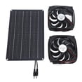 thumbnail image 2 of Solar Panel Fan Kit§solar Exhaust Fan§solar Vent Fan§solar Powered Fan Kit§solar Window Fan§solar Fan Solar Panel Fan Kit 15W 12V Exhaust Fan With 4.9ft Cable Window Vent Fan, 2 of 8