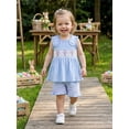 thumbnail image 4 of Cenuakty Little Girls 1T-6T Easter Outfits Adorable Cross Bunny Embroidery Sleeveless Square Neck Tank Tops and Plaid Shorts Set, 4 of 9