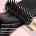 thumbnail image 4 of Cepillo alisador de pelo inalámbrico con cerdas cerámicas calefactables, mini peine de viaje recargable, color rosa., 4 of 5